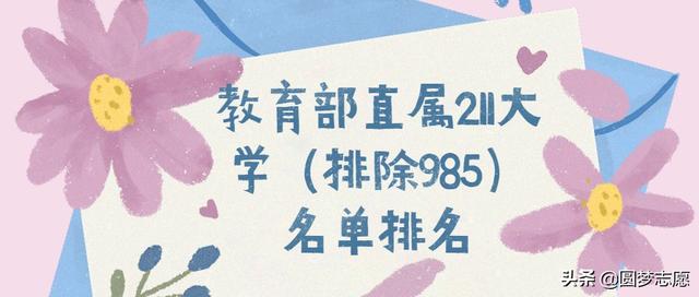 中国所有的211大学名单(纯211大学排名)插图1