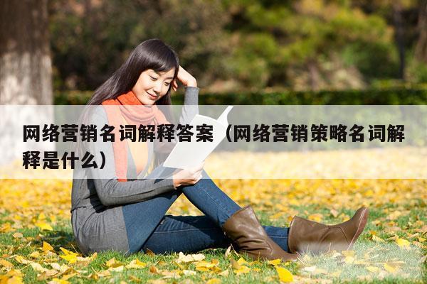 网络营销名词解释答案(网络营销策略名词解释是什么)